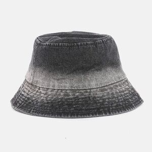 Two Tone Black Denim Bucket Hat